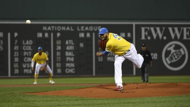 Former Boston Red Sox pitcher Eduardo Rodriguez